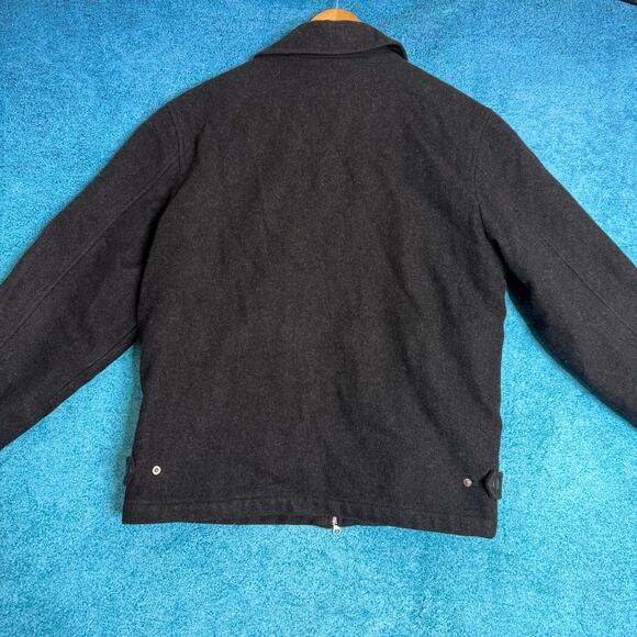 Vintage Old Navy Men’s Wool Blend Jacket Black Size L – Full Zip, Classic Style - Picture 10 of 13
